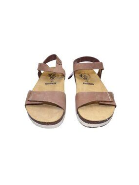 Plakton Women's Nubuck Marylin Sandals Moka Bronze Size 7 EU 38 Box Eco-Friendly